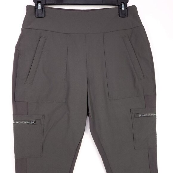 Athleta Pants Women 10 Wander Stash Skinny Pant Cargo Pockets Athletic Fit Green - Picture 3 of 12